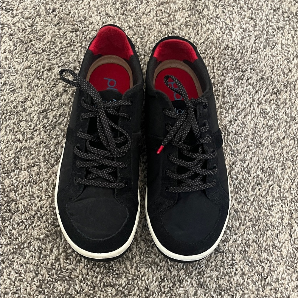 PLAE Black and Red Sneakers